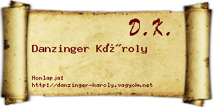 Danzinger Károly névjegykártya