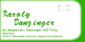 karoly danzinger business card